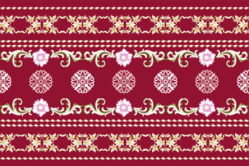 pattern,seamless,damask pattern,thai pattern, traditional ethnic, floral, fabric pattern for textiles,wallpaper, clothing, sarong, batik, wrapping, embroidery, print, background, cover,rugs,illustra