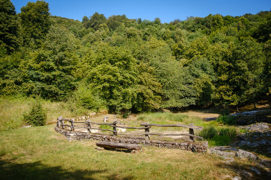 Kal Sinji vrh water pond in Bela krajina, Slovenia