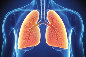 A diagram of the lungs showing the effects of chronic obstructive pulmonary disease (COPD) and other lower respiratory conditions