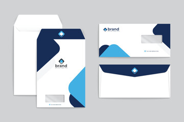 Modern  envelope design black and blue color