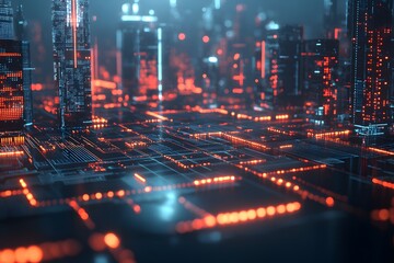 Abstract AI Generated art on a digital canvas