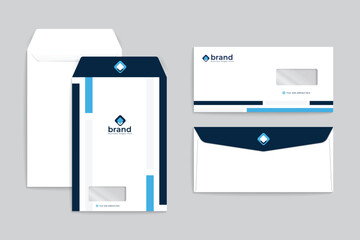 Modern  envelope design black and blue color