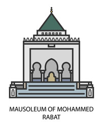 Mausoleum of Mohammed V,  Rabat, Morocco.eps