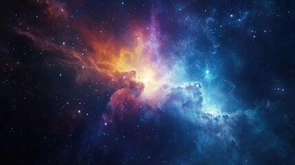 Obraz premium Colorful space galaxy cloud nebula. Stary night cosmos.