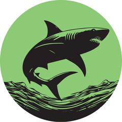 shark silhouette vector art.