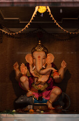 Gurutji Talim Ganapati during Ganesh Festival in Pune, Maharashtra