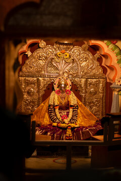 Gurutji Talim Ganapati during Ganesh Festival in Pune, Maharashtra