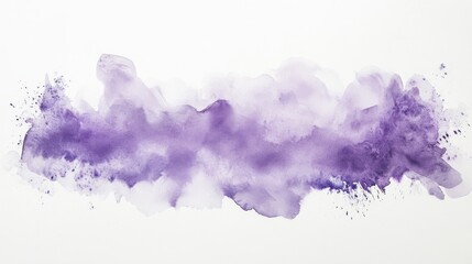 Obraz premium Beautiful purple watercolor abstract art with soft blending techniques displayed on a white background, perfect for home decor and creative projects
