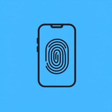 recommend clip art: Fingerprint Scanning on Smartphone Screen