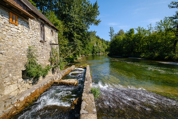 Bathing place Damelj on Kolpa river in Bela krajina, Slovenia