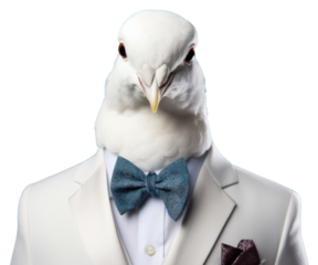 PNG White pigeon animal bird representation.