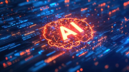 Obraz premium Artificial intelligence. AI concept