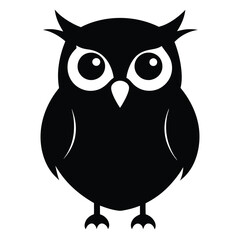 Owl Silhouette Vector Illustration.
