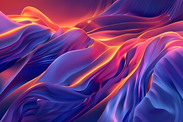 Obraz premium Futuristic vector waves with a gradient touch, portraying a sense of modernity in a visually striking