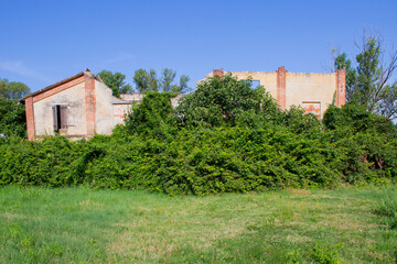 abandoned, aged, agricultural, agriculture, ancient, architecture, area, background, barn, break, brick, building, collapse, collapsed, condition, construction, countryside, damage, dangerous, day, de