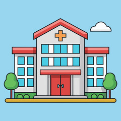 vector illustration of hospital