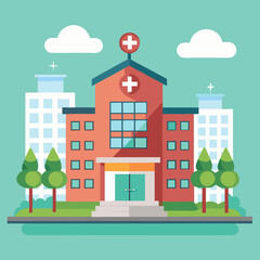 Fototapeta premium vector illustration of hospital
