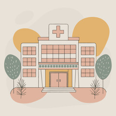 vector illustration of hospital