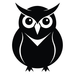 Owl Silhouette Vector Illustration.