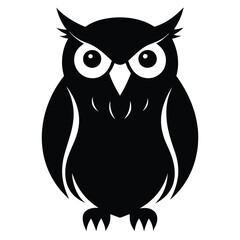 Owl Silhouette Vector Illustration.