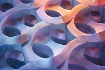 Interlocking vector elements forming an aesthetically pleasing and seamless pattern, displayed in breathtaking