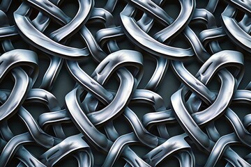 Interlocking vector elements forming an aesthetically pleasing and seamless pattern, displayed in breathtaking