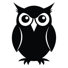 Owl Silhouette Vector Illustration.
