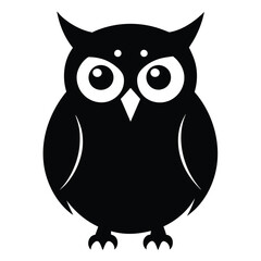 Owl Silhouette Vector Illustration.