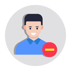 Perfect design icon of remove profile 