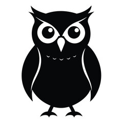 Owl Silhouette Vector Illustration.