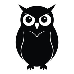 Owl Silhouette Vector Illustration.