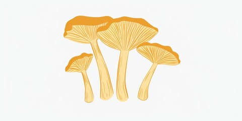 Vibrant golden mushrooms cluster captivatingly against a soft background showcasing nature's intricate details and artistry in an enchanting forest setting