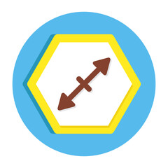 Editable flat design of direction Head arrows