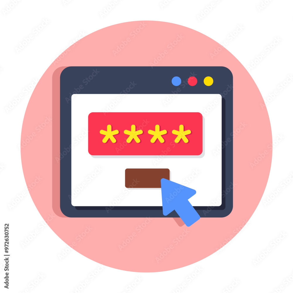 Wall mural a trendy vector design of web password