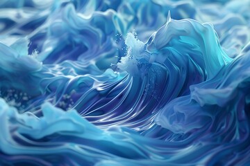 Vibrant vector waves capturing the essence of motion and energy, rendered with brilliance in realistic