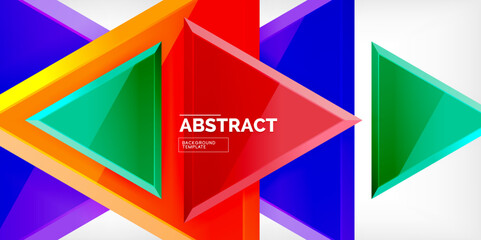 Triangle glass shapes geometric abstract background. Vector Illustration For Wallpaper, Banner, Background, Card, Book Illustration, landing page