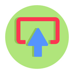 Perfect design icon of upward arrow 