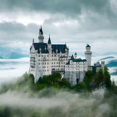 Fototapeta premium castle in valley