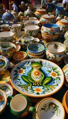 get&ouml;pfertes Kindergeschirr mit einem Froschmotiv