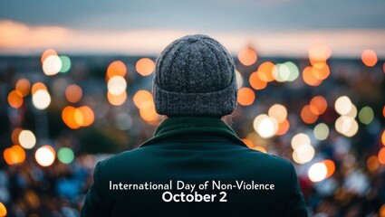 Silhouette of a Man Gazing at the Horizon for International Day of Non-Violence