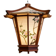 Single lantern on a transparent background