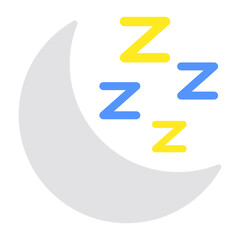 Perfect design icon of moon with star