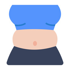 Modern design icon of fat belly 