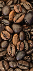 Close-up of roasted Arabic coffee beans