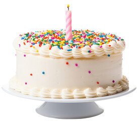 PNG Vanilla buttercream Birthday sprinkles cake birthday.