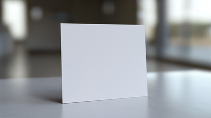 Mockup of an Empty Blank White Business Card, Minimalist and Clean Design for Branding Presentation