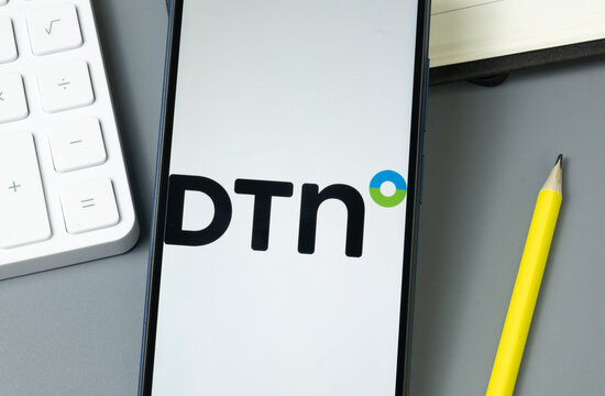 New York, USA - 30 August 2024: DTN Markets Logo on Phone Screen, Company Icon on Display