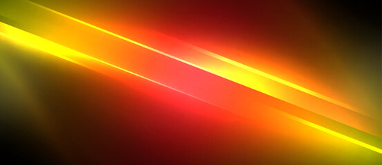 Neon dynamic diagonal light rays background. Techno digital geometric concept design for wallpaper, banner, presentation, background