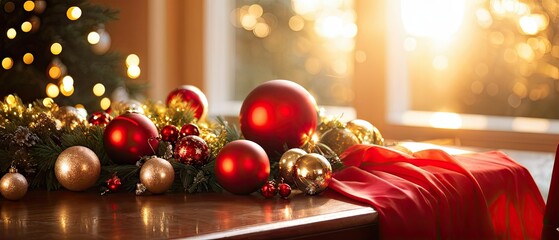 Christmas Decorations on Table