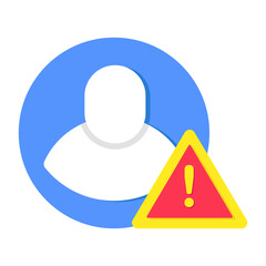 A beautiful design icon of profile error 